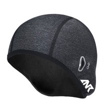 에이엔알 ANR 자전거 라이딩 방한 기모 헬멧 모자 스컬캡, 블랙
