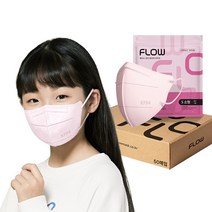 플로우마스크 플로우 KF94 마스크 귀안아픈 숨쉬기편한 새부리형 소형 50매입 1개, 50개입, 2개, 핑크