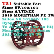 2021 새로운 DIY 초경량 스풀 4.8g/7.1g Daiwa Steez CT & Alphas Air TW /Morethan/ Zillion/ Ryoga/T3/Me, 05 T31 Red