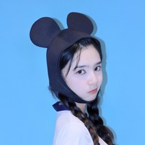 프리다이빙 헤어밴드 3mm 캐릭터 다이빙 후드 모자 스쿠버 잠수 용품 수상스포츠 장비 캡, 블랙