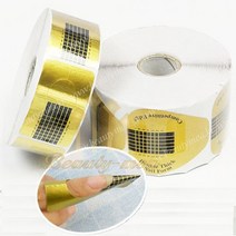 골드폼 아크릴폼 젤폼 10p 50p 100p 500p 국가고시 시험용 네일폼 네일아트 네일 손톱연장 손톱보수 젤연장 아크릴 연장, 골드폼/100p(둥근세모타입)