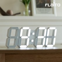 플라이토 5세대 인테리어 벽시계 LED 무소음 거실 개업 집들이 선물 전자 디지털 벽걸이시계