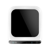 USB 전원 물 컵 워머 세라믹 유리 커피 머그 히터 코스터 패드 매트 중력 센서 자동 전원 끄기, 118x132x20mm, 화이트 블랙, ABS