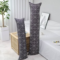 롱 쿠션 바디필로우 ( 솜포함 )( 대형 ) 150X35 사이즈, 바디필로우 (솜포함)(대형), 체스, 다크차콜