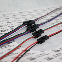 [파츠키츠] SM2.54mm 커넥터 케이블 2P/3P/4P/5P LED 연장선 후크클립형, SM2.54 4P, 암/수 한쌍, 5개