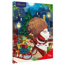 바론 2022 크리스마스 어드벤트 캘린더 초콜릿 산타클로스, 1개