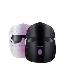 Kiboer LED 마스크 근적 외선 3컬러 여드름케어 피부진정 톤업 가정용 피부관리기 USB식충전 블랙 화이트, 화이트, Kiboer016