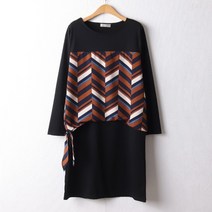 아이우먼 데일리배색롱원피스 NBF563M111 빅사이즈