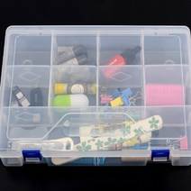 부품정리 잡동사니보관함 비즈보관함 단추박스 10칸 다목적수납케이스 잡동사니보관함 볼트정리함, 기본