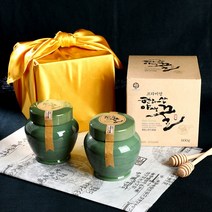 제주 한라산 야생화 채취 야생 벌꿀 선물세트 도자기 600g 선물용, 1개