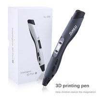 3D 프린팅 펜 SL-300 DIY 낙서 어린이 크리스마스 선물 아이 스마트 범용 안전 사용 수제 작품, 01 SL-300-black_04 Eu
