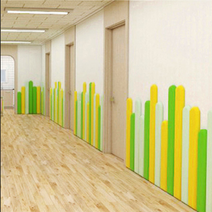 붙이는 벽쿠션 안전 울타리매트 키즈카페창업 어린이집 유치원 벽보호 실내놀이터 놀이방식당, 오렌지