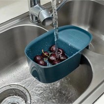 거치형 플라스틱 채반 물기제거 거름망 바구니 채망 음식물쓰레기 과일세척 야채