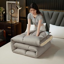 화이트 구스이불 퀸 거위털 차렵 구스다운 베딩 침구, 04. 오트밀.