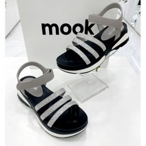 [무크] 여성 큐빅 스트랩 경량 샌들 3.5cm (122529ZT)