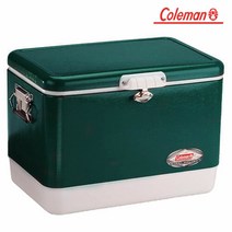 콜맨 [콜맨] 54쿼터 스틸벨트 그린 쿨러 3000006616/3096 / 아이스박스, 단품없음, 선택완료