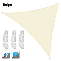 캠핑 그늘 차광막 타프 쉘터 Yeahmart-삼각형 햇빛 가리개 천막 2/3/3.6/5M 태양 보호 차양 UV 블록 그늘, 04 BEIGE_01 500x500x500CM