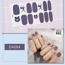 민스리빙 젤 네일스티커 붙이는 네일패치 페디 큐어 DA, 1개, DA084