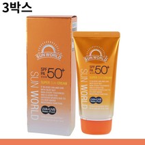 3박스 선월드 선크림 SPF50+ PA+++ 80ml 방수선크림 선크림선물 선크림세트 가족선크림 워터푸르프선크림 일상선크림 남성기초선크림 학생기초선크림 학생선크림 청소년선크림 추천