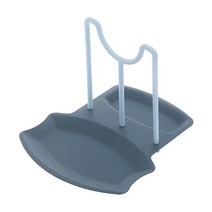 오븐렉 전자레인지 선반 스메그 우녹스 지에라 우드랙 수납형 스테인레스 스틸 냄비 뚜껑 주방 주최자 접시 배수 랙 팬 커버 뚜껑 랙 스푼 스탠드, 스타일 b 블루