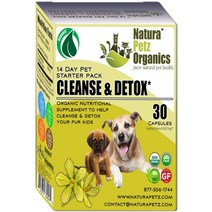 Natura Petz Organics 클렌징 디톡스 스타터 팩 강아지 보조제 30 count