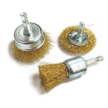 ALDEN 알덴 브러쉬세트 (3PCS) CUP3SET (드릴용) 드릴용브러쉬 엔드브러시 컵브러쉬 평브러쉬 전기드릴브러쉬, 1개