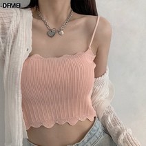 DFMEI 나시 여 쇼트 니트 탑