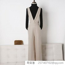 라오농 새로이 여성 멜빵 바지 모직 오버핏 빅사이즈 겨울가을 팬츠+kiKIFG578x