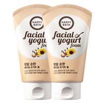 해피바스 정말 순한 훼이셜 요거트 클렌징 폼, 120g, 2개