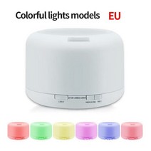 고성능 Muji- 색상의 브레드 가습기 500ml 가정용 가습 아로마 디퓨저 야간 조명 에센셜 오일 500ML, [01] EU, [02] Colorful