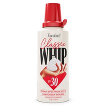 Vacation 베케이션 클래식 휩 선크림 선젤 SPF 30 자외선차단 무스, 4 OZ