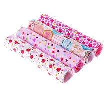 GHSHOP 패치 워크 천 프리 컷 코튼 원단 패브릭 섬유, 설명, 핑크