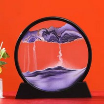 퀵 샌드 페인팅 창조적 인 3D 조경 유리 모래 시계 장식품 가족 거실 장식 남성과 여성을위한 생일 선물 보내기, dpzg-purple 12 인치 뜨거운 판매 구별