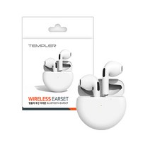 템플러 블루투스 5.0 무선이어폰 프로6 무선이어셋 차이팟, TEM-TWS-i12 (Pro6), 화이트