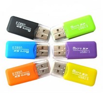 스마트 카드 리더기 휴대용 카드단말기 SIANCS-다채로운 외부 카드 리더기 TF 미니 USB 2.0 PC MP3 MP4 플, 03 Black