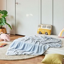 모던하우스보들보들 양털터치 멜로자수 담요 블루 100x140 CZ2421003