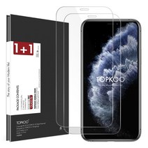탑쿠 2.5D 글라스핏 액정보호 강화유리필름 2p, 1세트