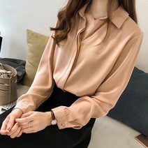 4컬러 여성 데일리 기본 무지 셔츠 블라우스 LK-S001 롱 남방