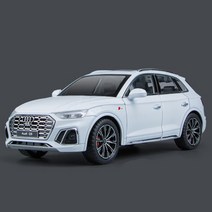 자동차다이캐스트 자동차 모형 1:24 아우디 Q5 SUV 합금 자동차 모델 다이캐스트 장난감 차량 높은 시뮬레, 01 White