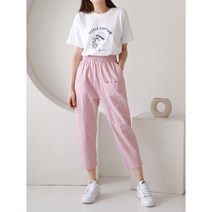 [비단소녀] 55-88가능 여름 여성 스판 마 면 린넨 밴딩 8부 배기 항아리 바지 (5color)