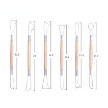 도자기굽기 물레 흙 재료 점토 DIY 클레이 조각 도구 키트 왁스 도자기 아트 크래프트 모델링 칼 세트 6, 02 6Pcs