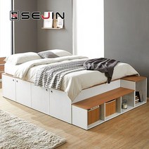 가넷 평상 벙커수납침대+본넬매트리스SS, 화이트