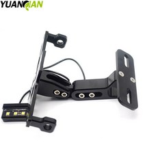 pcx브라켓 짐받이 탑박스 브라켓 짐대 CNC 바이크 오토바이 조정 가능한 각도 라이센스 번호 플레이트 프레임 홀더 브래킷 혼다 PCX 125/150 PCX125 PCX150 MS, 01 Black