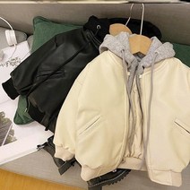꼬맹이키즈 남녀공용 아동복 유아 봄가을 후드항공 점퍼자켓 등원 나들이룩