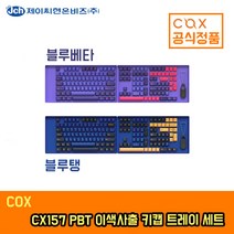 COX CX157 PBT 이색사출 키캡 트레이 세트(Blue Tang)