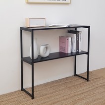 [2천원 즉시할인]장인가구 엘리스 폭좁은 2단 콘솔 800, 퓨어 화이트