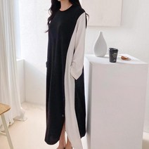 언발런스 롱아이예뻐 휴양지 원피스 DRESS 린넨 마원피스 팥죽색 Red