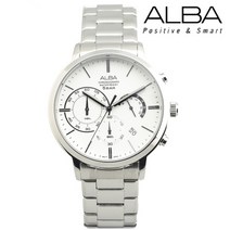 [ALBA] 세이코 알바 50M 방수 크로노그라프 남성 손목시계 AT3F25X1
