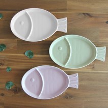 모리다인 파스텔 피쉬 나눔 접시 (3Colors), 퍼플