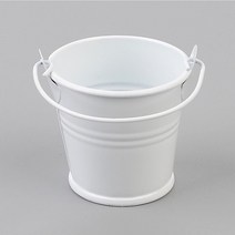 초미니 양철 화분 미니 조화 공화분 빈화분 책상 테이블 인테리어 장식 사무실 인조 꽃 꽂이, 화이트, 기본